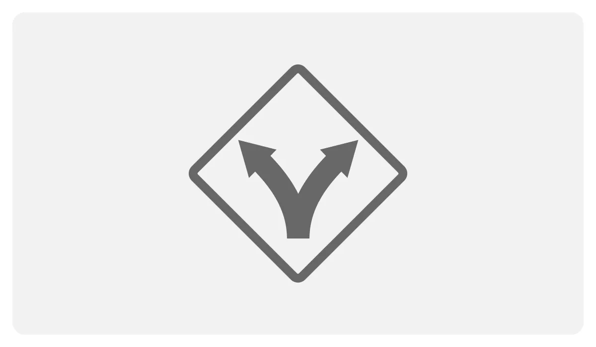 Icon of a diamond with two arrows pointing outward, symbolizing preparing for varied conversations.